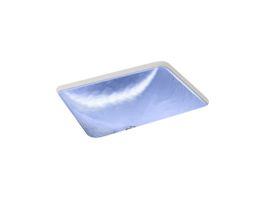 KOHLER K-28823-TG6 Yepsen 20" Rectangular Undermount Bathroom Sink, No Overflow - Translucent Sapphire