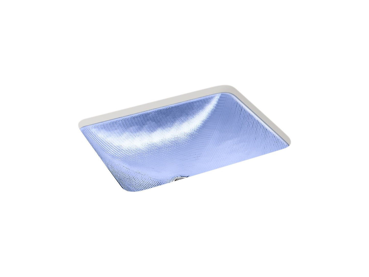 KOHLER K-28823-TG6 Yepsen 20" rectangular undermount bathroom sink, no overflow - Translucent Sapphire