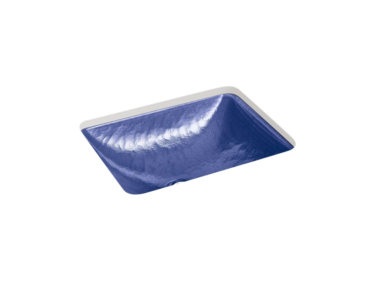 KOHLER K-28823-G6-B11 Yepsen 20" Rectangular Undermount Bathroom Sink, No Overflow - Opaque Sapphire