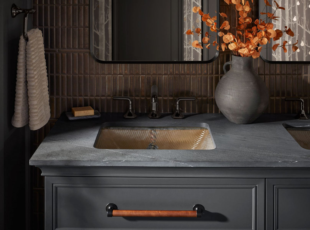 KOHLER K-28823-B11 Yepsen 20" Rectangular Undermount Bathroom Sink, No Overflow - Ice