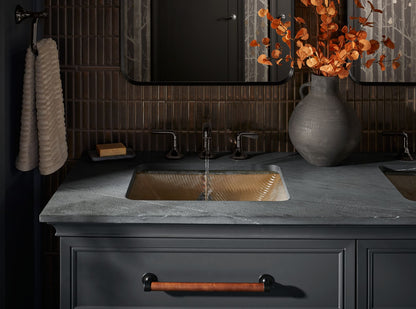 KOHLER K-28823-TG3 Yepsen 20" rectangular undermount bathroom sink, no overflow - Translucent Doe