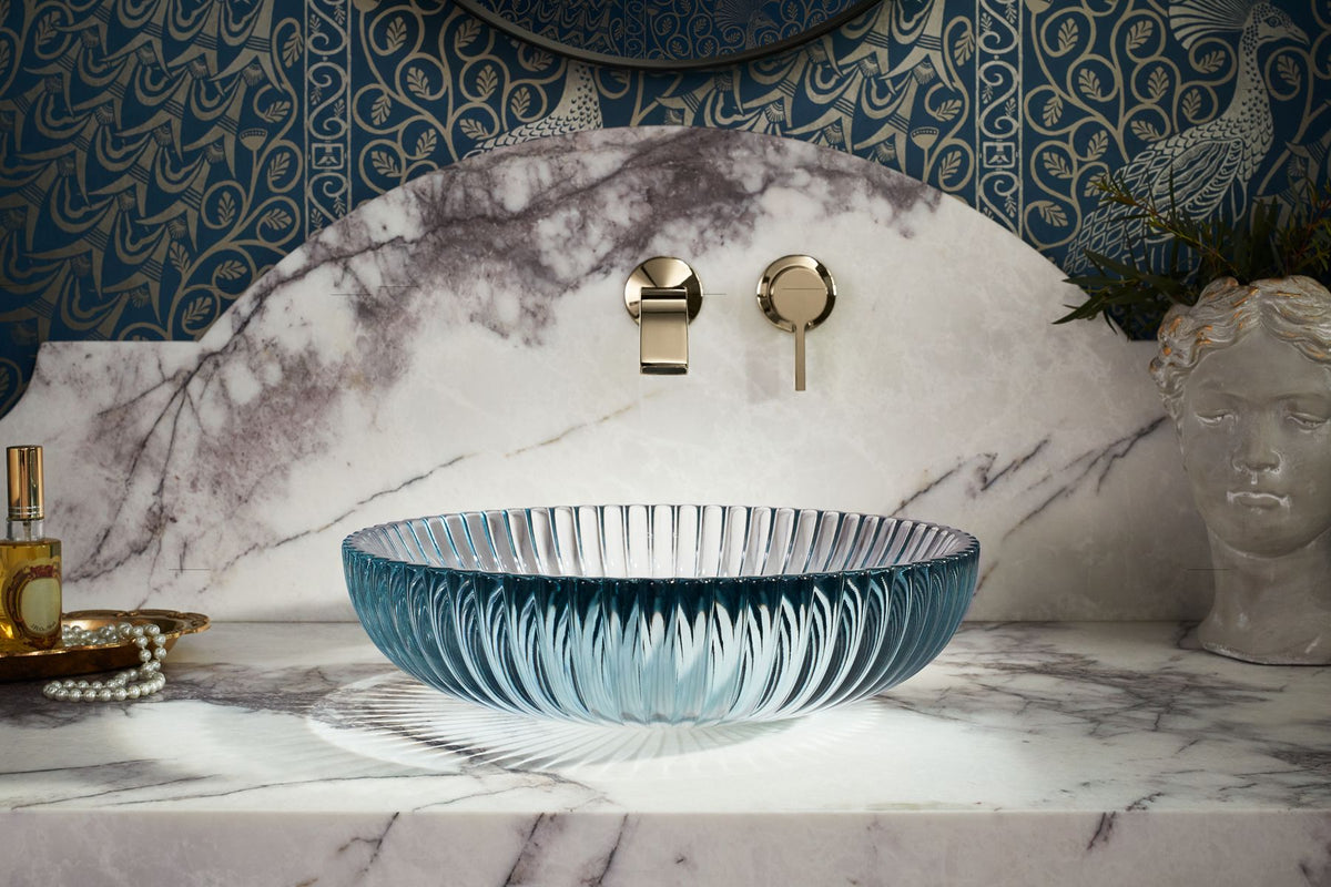 KOHLER K-28824-B11 Salute 15" Round Vessel Bathroom Sink, No Overflow - Ice