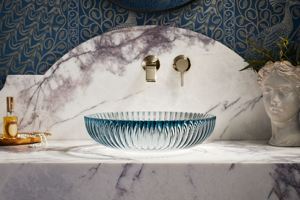 KOHLER K-28824-B11 Salute 15" Round Vessel Bathroom Sink, No Overflow - Ice