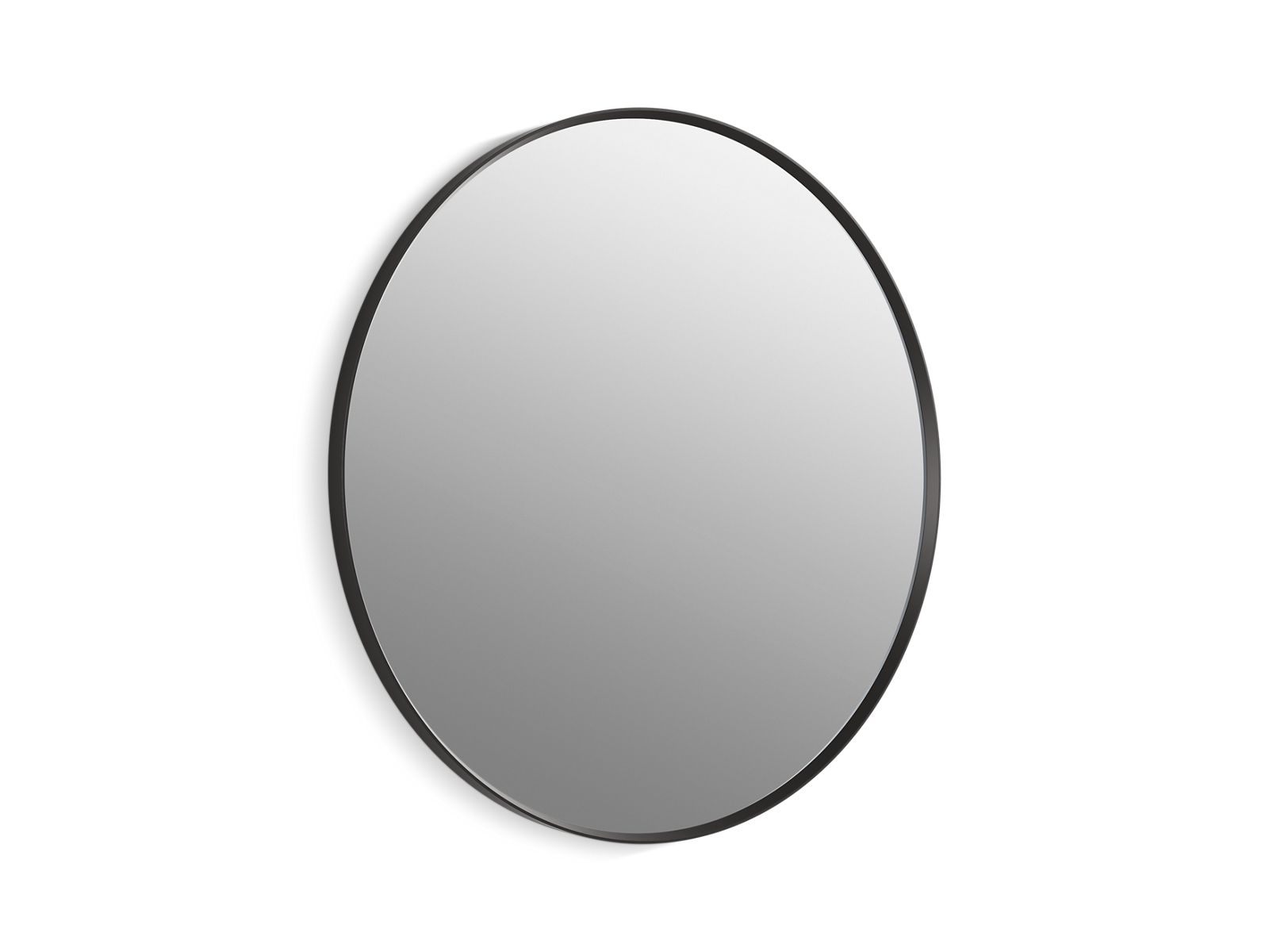 KOHLER K-31369-BLL Essential 36" Round Framed Mirror - Matte Black