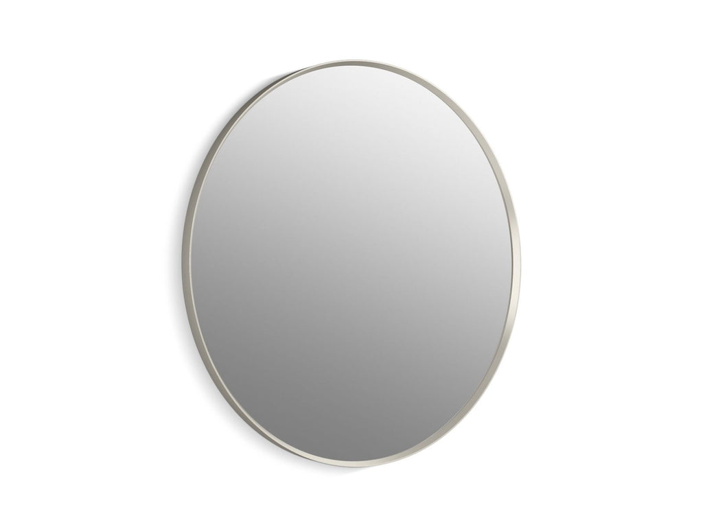 KOHLER K-31369-BNL Essential 36" Round Framed Mirror - Brushed Nickel