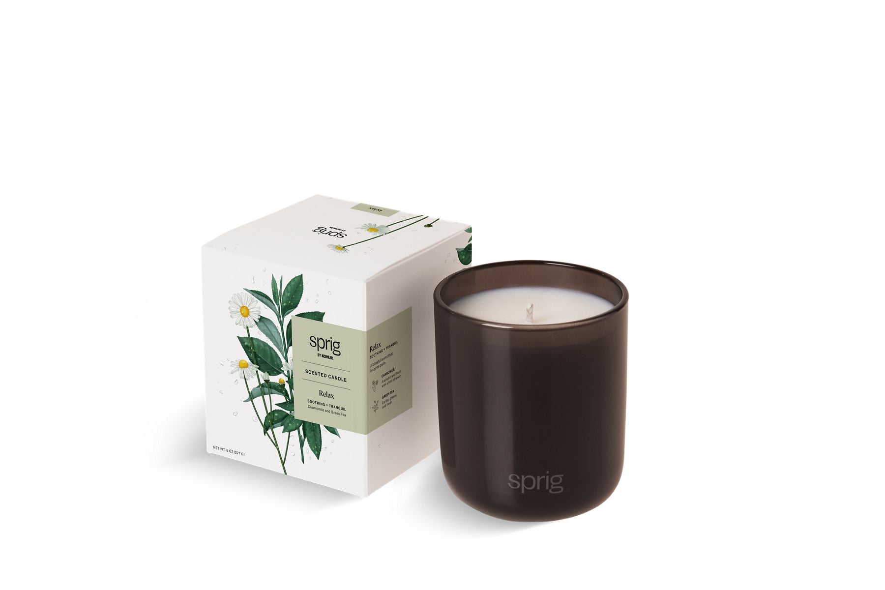 KOHLER K-26803-A6-NA Sprig Relax Scented Candle (Chamomile + Green Tea)