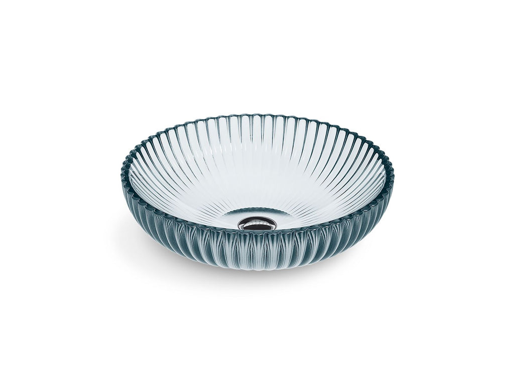 KOHLER K-28824-TG1 Salute 15" Round Vessel Bathroom Sink, No Overflow - Translucent Dusk