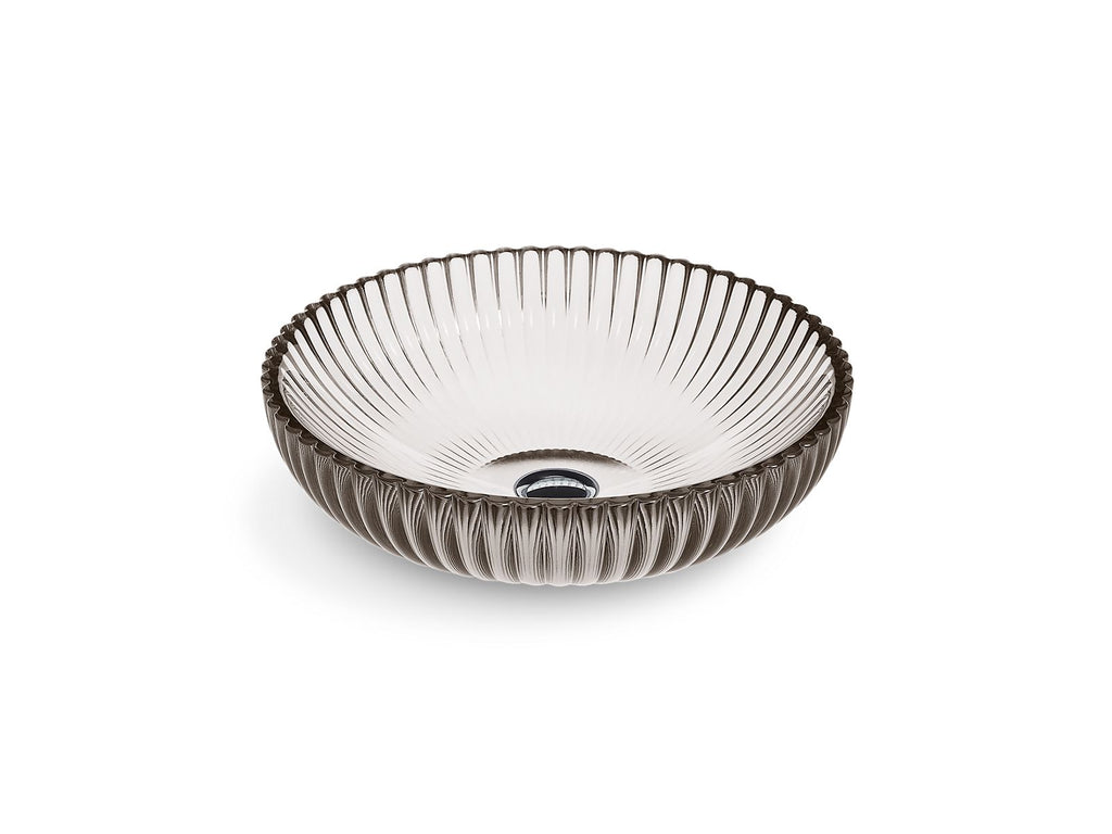 KOHLER K-28824-TG3 Salute 15" Round Vessel Bathroom Sink, No Overflow - Translucent Doe