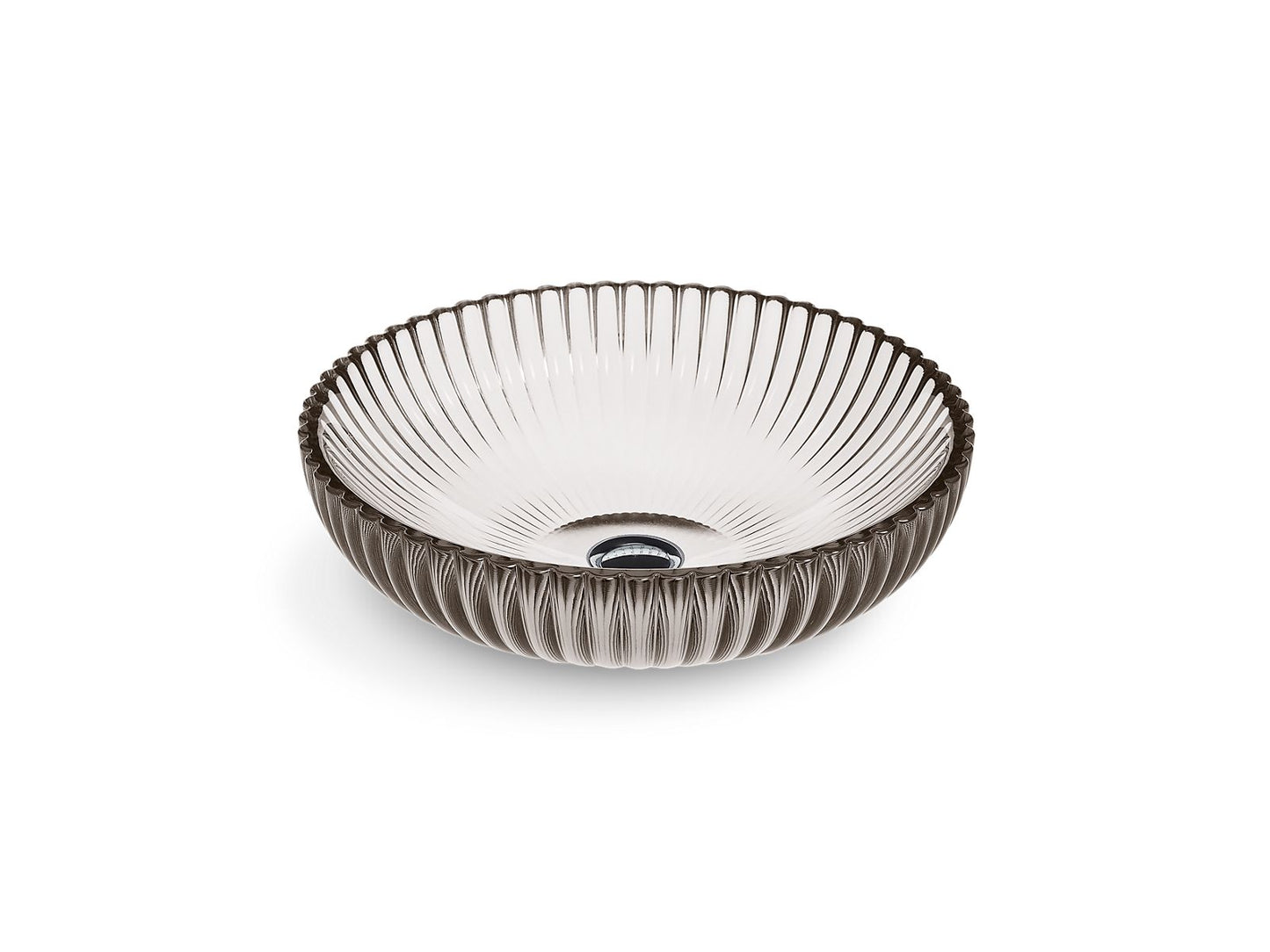 KOHLER K-28824-TG3 Salute 15" round vessel bathroom sink, no overflow - Translucent Doe