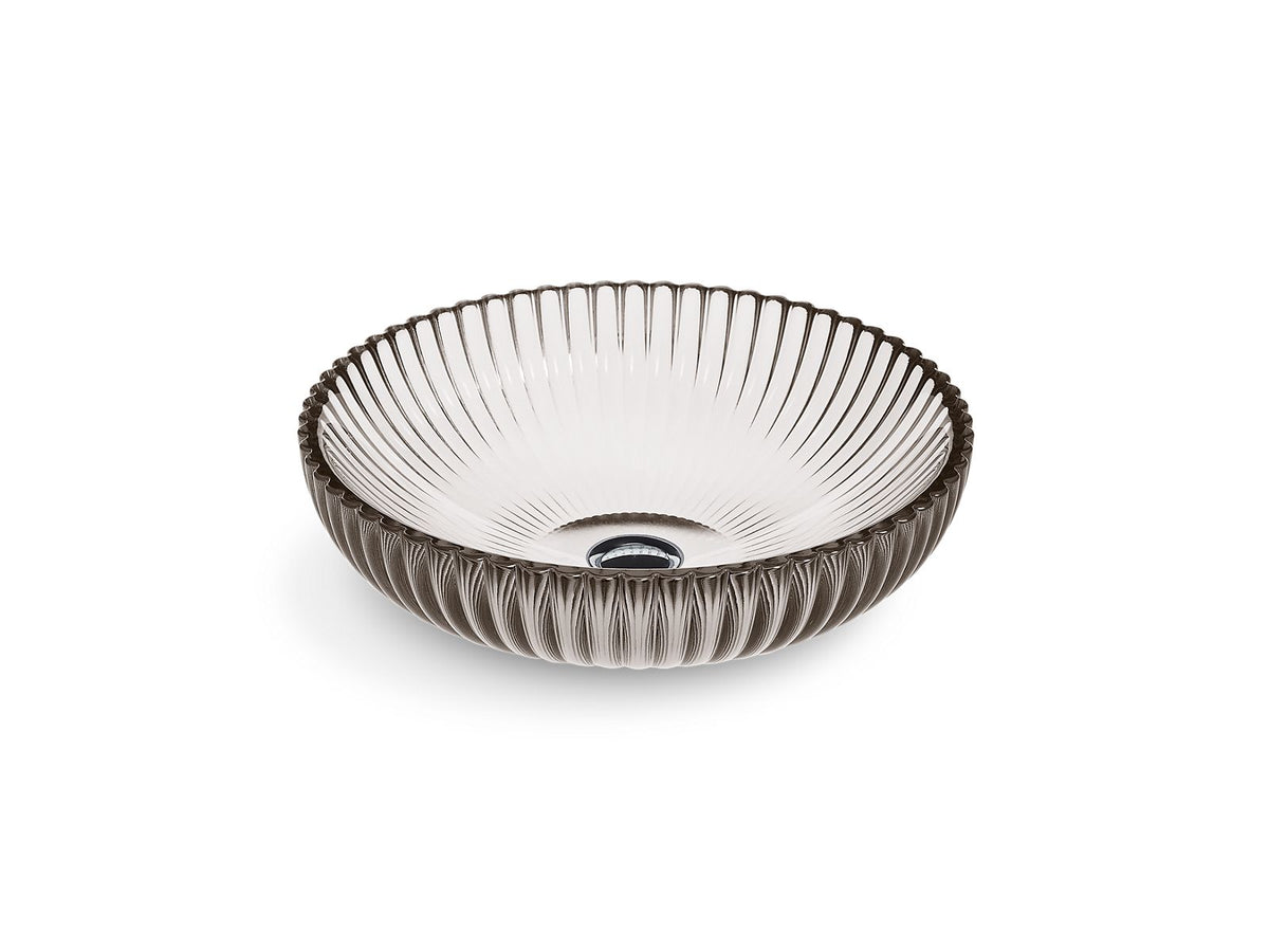 KOHLER K-28824-TG3 Salute 15" Round Vessel Bathroom Sink, No Overflow - Translucent Doe