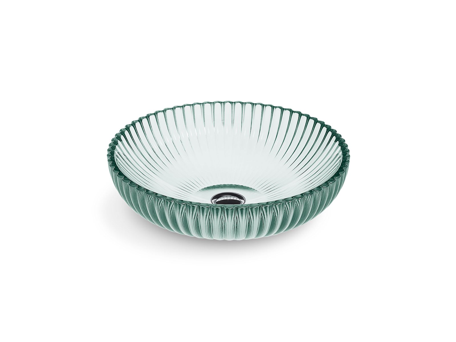 KOHLER K-28824-TG2 Salute 15" Round Vessel Bathroom Sink, No Overflow - Translucent Dew
