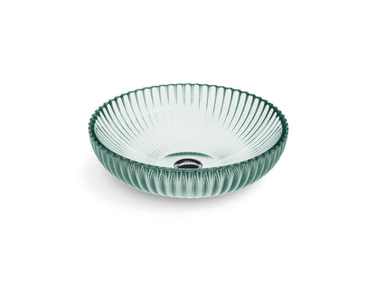 KOHLER K-28824-TG2 Salute 15" round vessel bathroom sink, no overflow - Translucent Dew