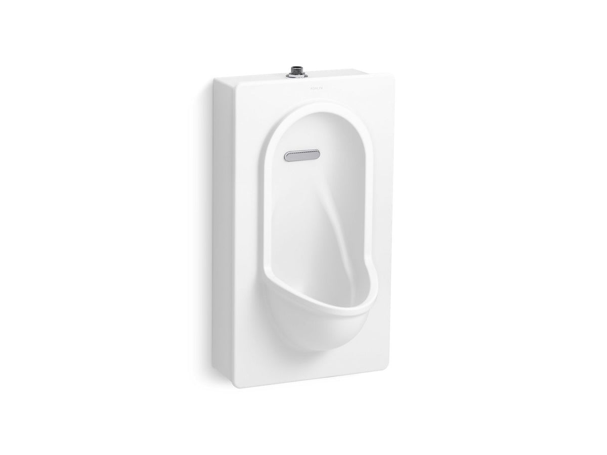 KOHLER K-38020-ET-0 Portico Wall-hung top spud urinal, 0.125 gpf - White