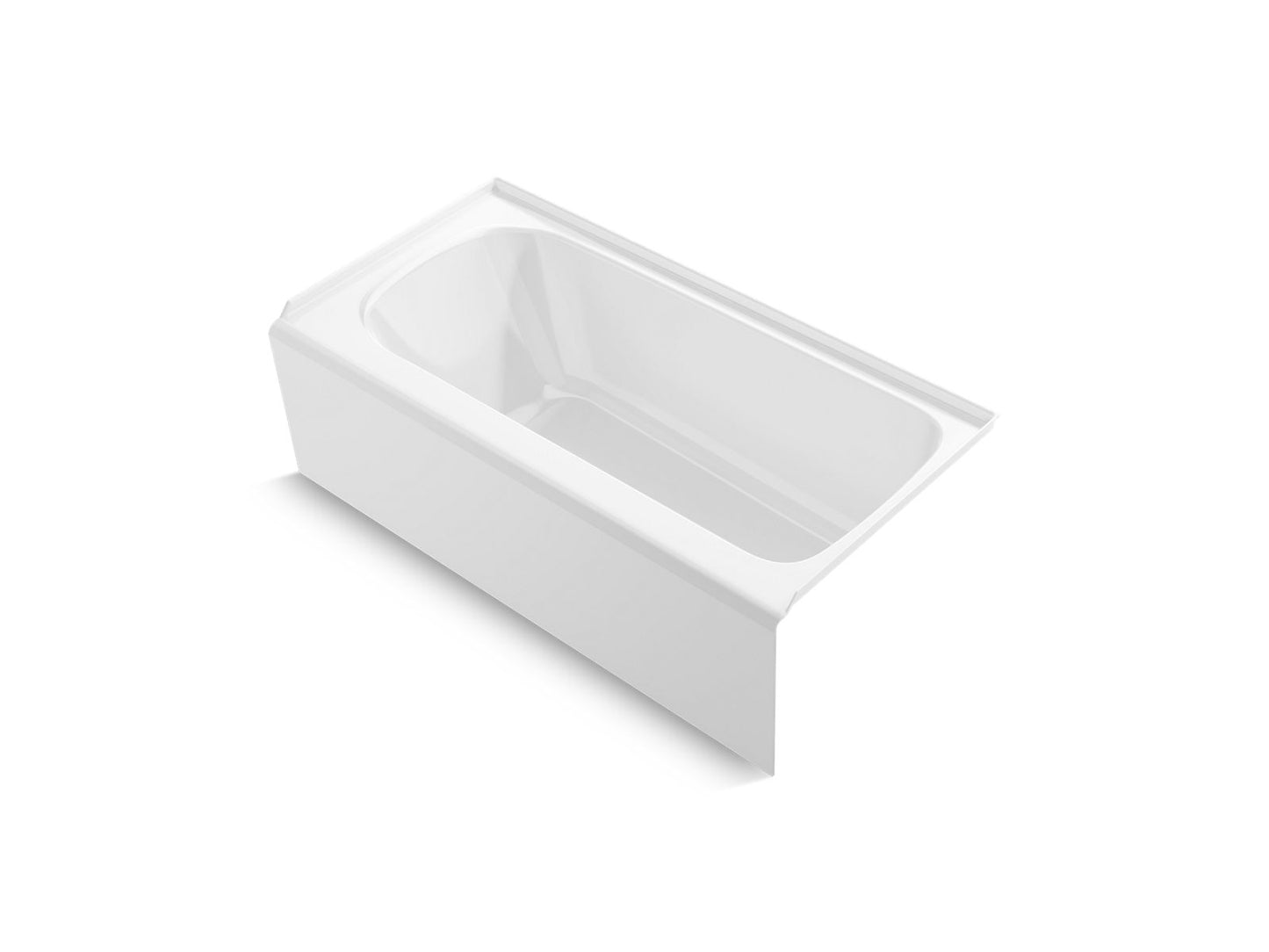 Kohler K-25830-RA-0 Avec 60 In. X 30 In. Alcove Bath, Right Drain In White