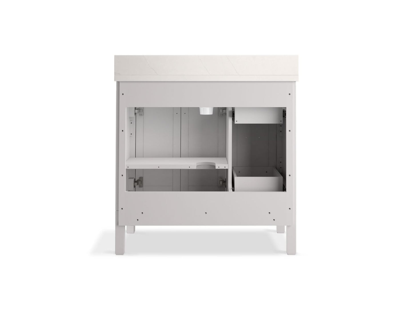 KOHLER K-39605-ASB-AGA Hadron 36" Bathroom Vanity Cabinet With Sink And Quartz Top In Atmos Grey