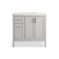 KOHLER K-39605-ASB-AGA Hadron 36" Bathroom Vanity Cabinet With Sink And Quartz Top In Atmos Grey