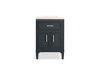 KOHLER K-33543-ASB-0 Southerk 24" Bathroom Vanity Cabinet With Sink And Quartz Top - White