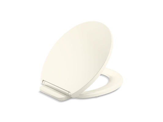 KOHLER K-27332-96 Glissade Readylatch Quiet-Close Round-Front Toilet Seat In Biscuit