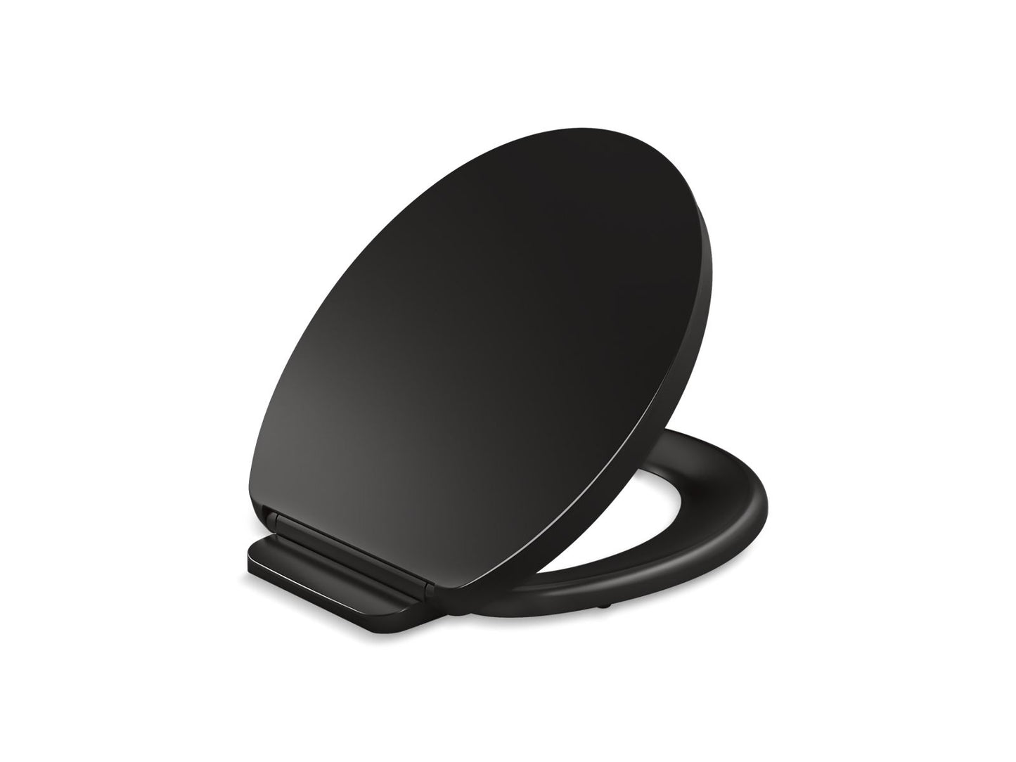 KOHLER K-26802-7 Impro Readylatch Quiet-Close Round-Front Toilet Seat In Black Black