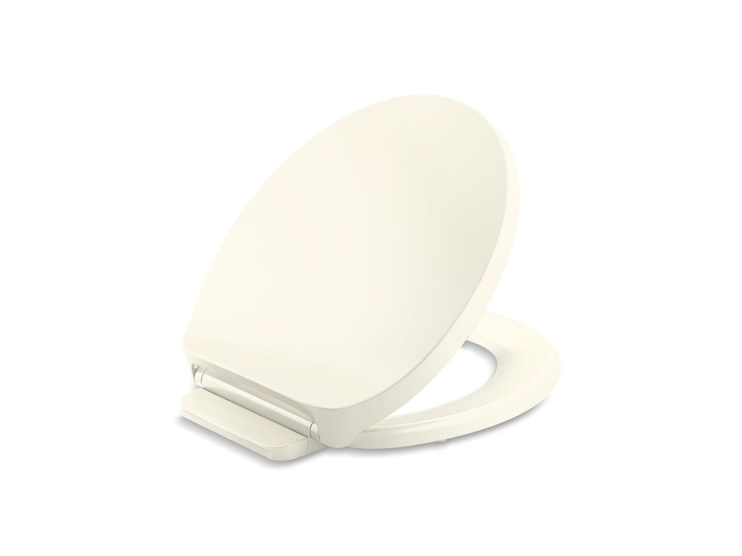 KOHLER K-28005-96 Drift Readylatch Quiet-Close Round-Front Toilet Seat In Biscuit