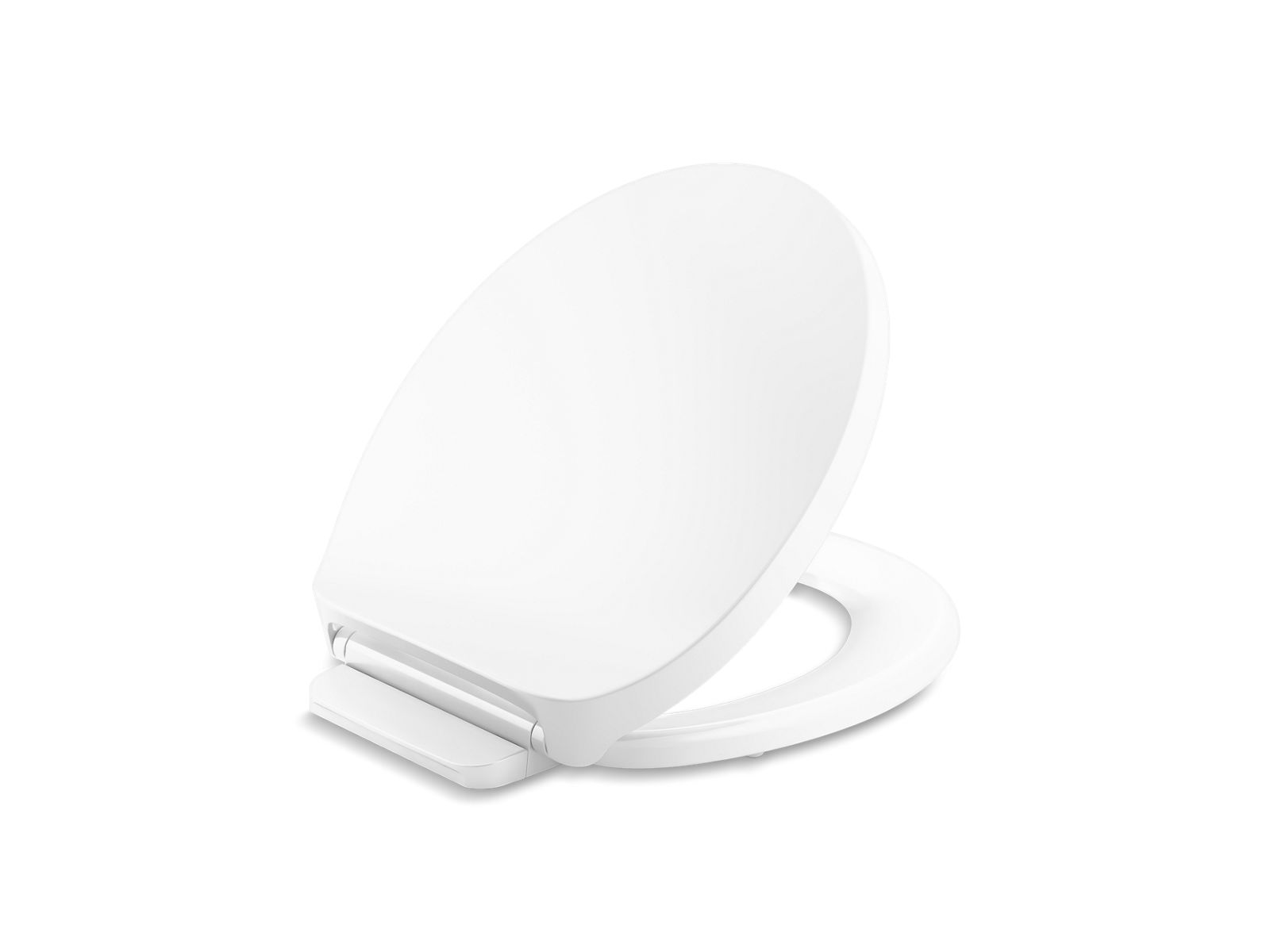 KOHLER K-28005-96 Drift Readylatch Quiet-Close Round-Front Toilet Seat - Biscuit