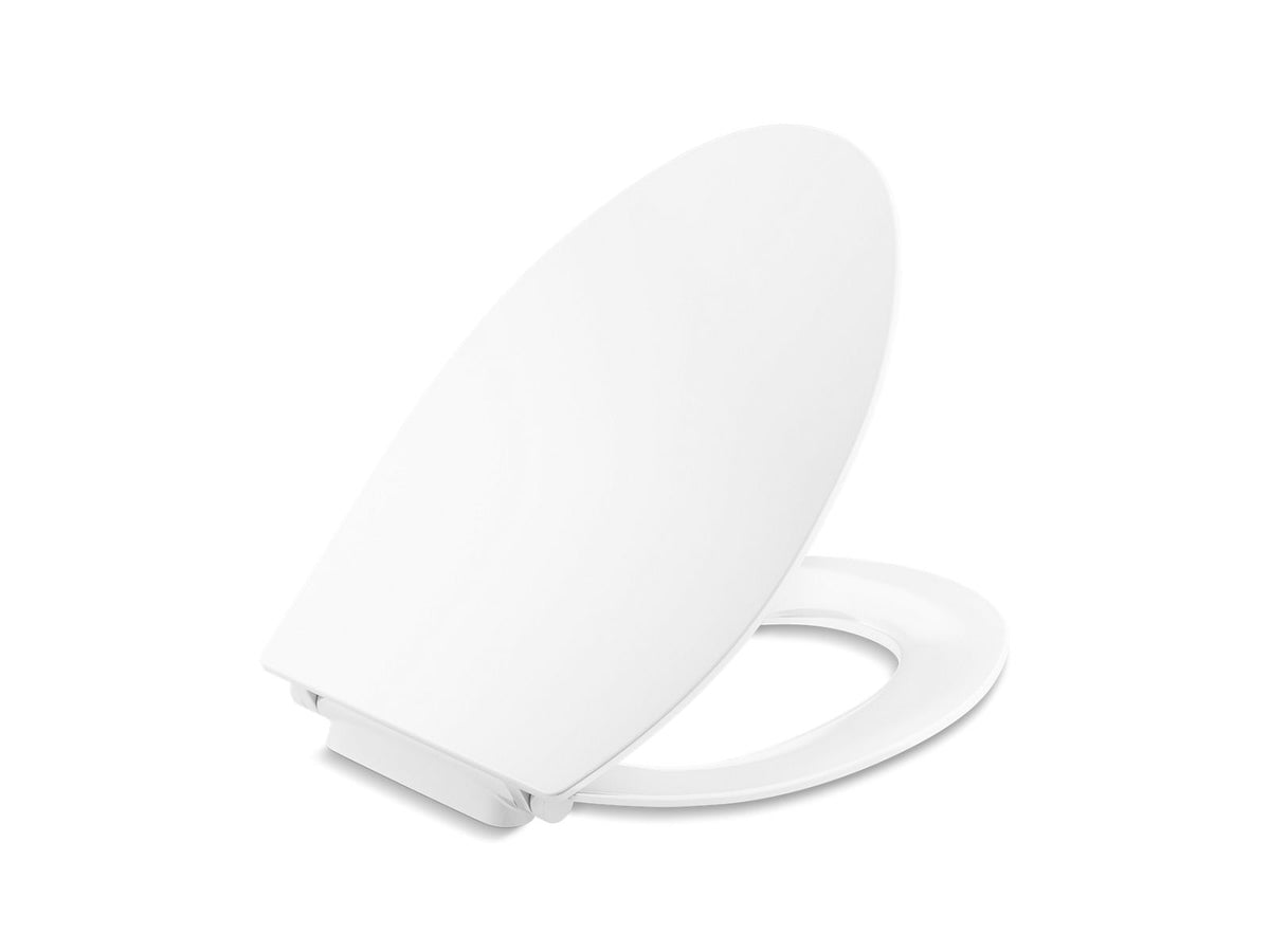 KOHLER K-30780-0 Carbyne Quiet-Close Elongated Toilet Seat - White