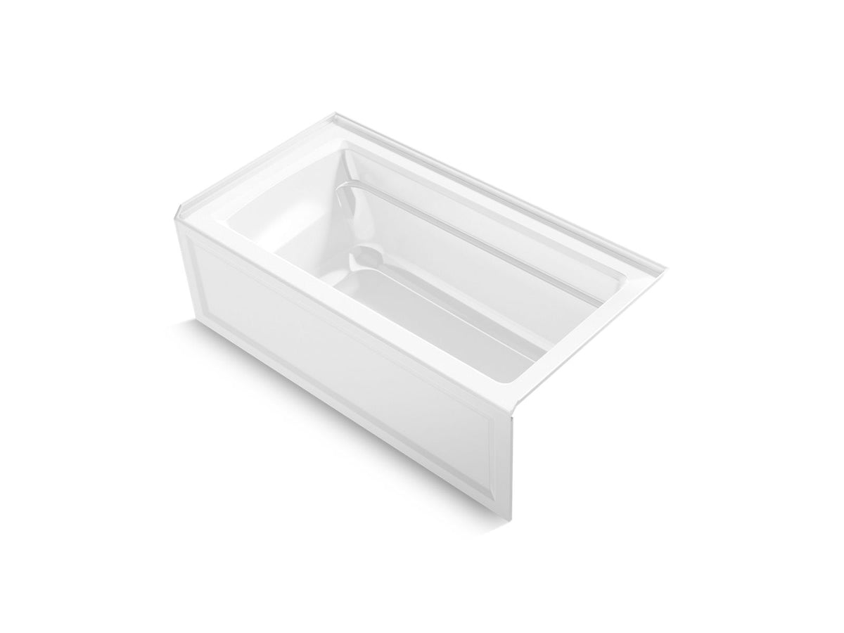 KOHLER K-1123-RR-0 Archer 60" x 32" alcove bath, right drain - White