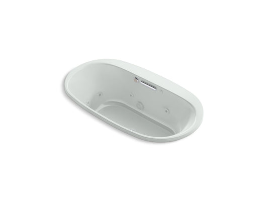 KOHLER K-5716-XHGH-95 Underscore 65-1/2" X 35-3/4" Drop-In Heated Bubblemassage Air Bath With Whirlpool In Ice Grey