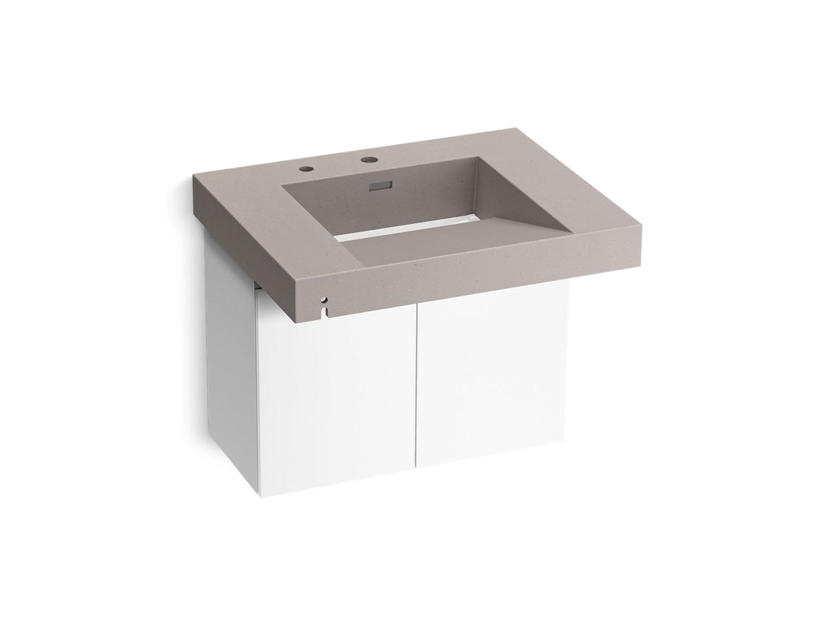 KOHLER K-81029-BPW-KCN Constellation 30" Wall-Mount Lavatory System - Neutral Concrete