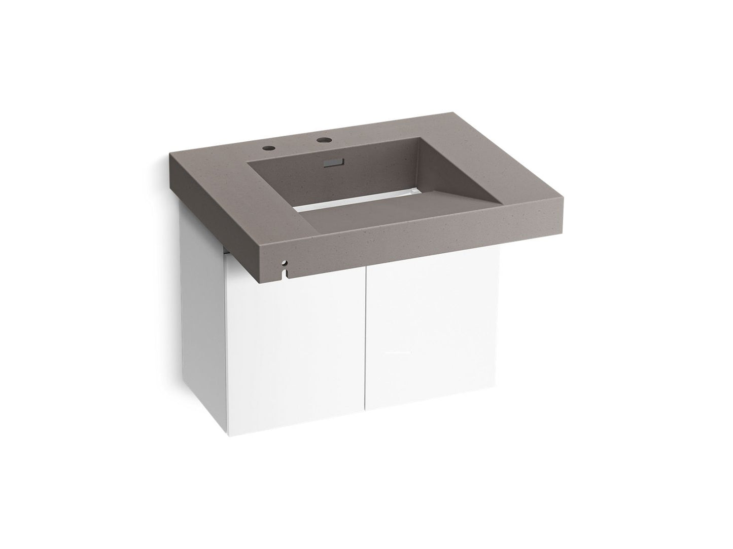 KOHLER K-81029-BPW-KCE Constellation 30" Wall-Mount Lavatory System In Ash Concrete