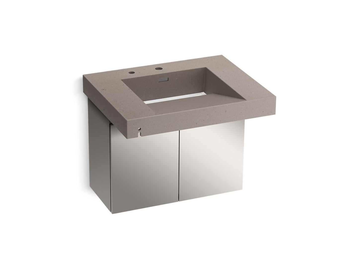 KOHLER K-81029-BSS-KCT Constellation 30" Wall-Mount Lavatory System In Concrete