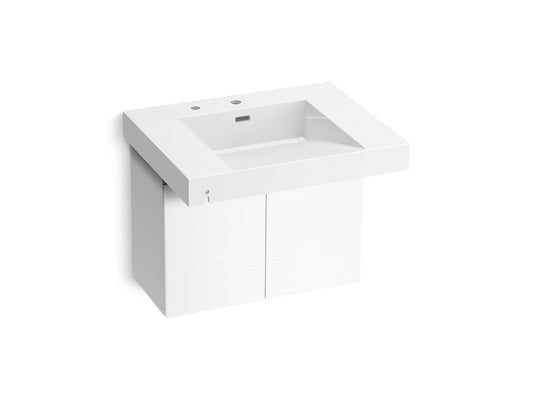 KOHLER K-81029-BPW-KCG Constellation 30" Wall-Mount Lavatory System In Glacier White