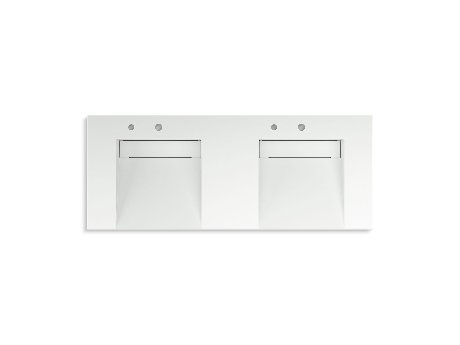 KOHLER K-81030-BSS-KEH Constellation 60" Wall-Mount Basin Lavatory System - Miami White
