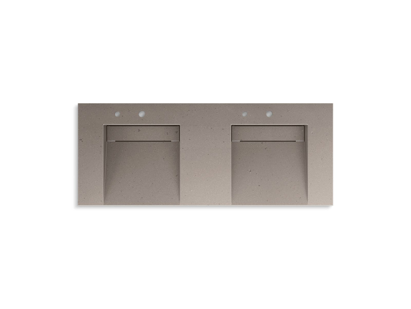 KOHLER K-81030-BSS-KCT Constellation 60" Wall-Mount Basin Lavatory System In Concrete