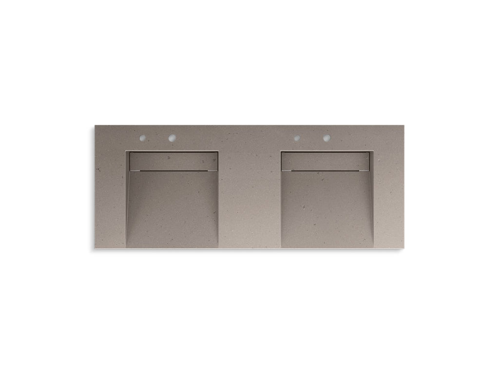 KOHLER K-81030-BSS-KCT Constellation 60" Wall-Mount Basin Lavatory System - Concrete