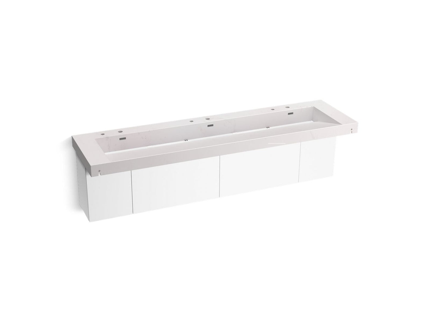 KOHLER K-81033-BPW-KES Constellation 90" Wall-Mount Trough Lavatory System In Et Statuario