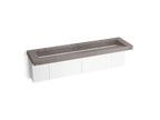 KOHLER K-81033-BPW-KCE Constellation 90" Wall-Mount Trough Lavatory System - Ash Concrete