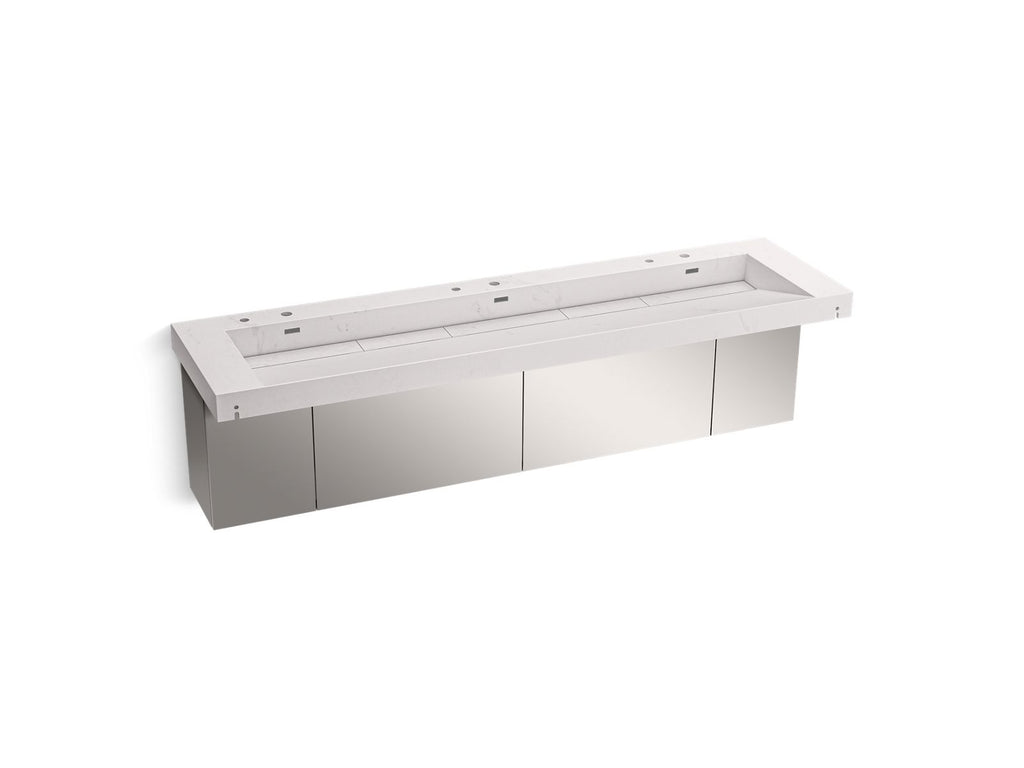 KOHLER K-81026-BPW-KES Constellation 90" Wall-Mount Basin Lavatory System With Backsplash - Et Statuario