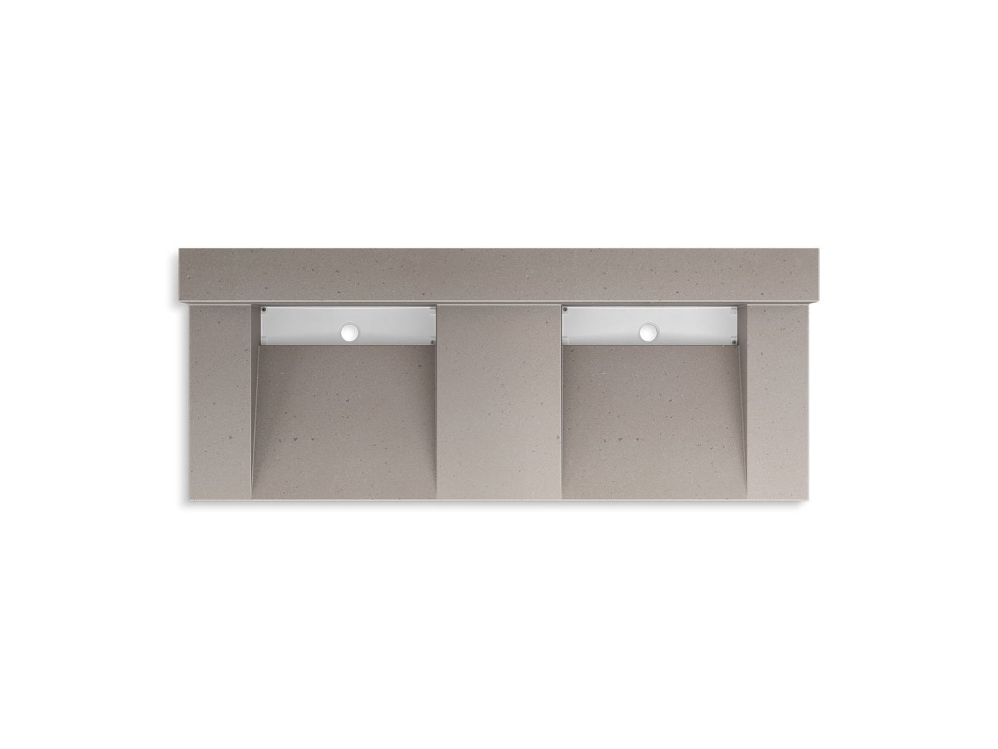 KOHLER K-81025-BSS-KCT Constellation 60" Wall-Mount Basin Lavatory System With Backsplash In Concrete