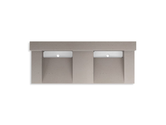 KOHLER K-81025-BSS-KCT Constellation 60" wall-mount basin lavatory system with backsplash - Concrete