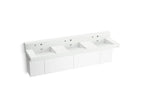 KOHLER K-81026-BPW-KEH Constellation 90" Wall-Mount Basin Lavatory System With Backsplash - Miami White