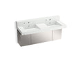 KOHLER K-81025-BSS-KEH Constellation 60" Wall-Mount Basin Lavatory System With Backsplash - Miami White
