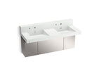 KOHLER K-81025-BSS-KEH Constellation 60" Wall-Mount Basin Lavatory System With Backsplash - Miami White