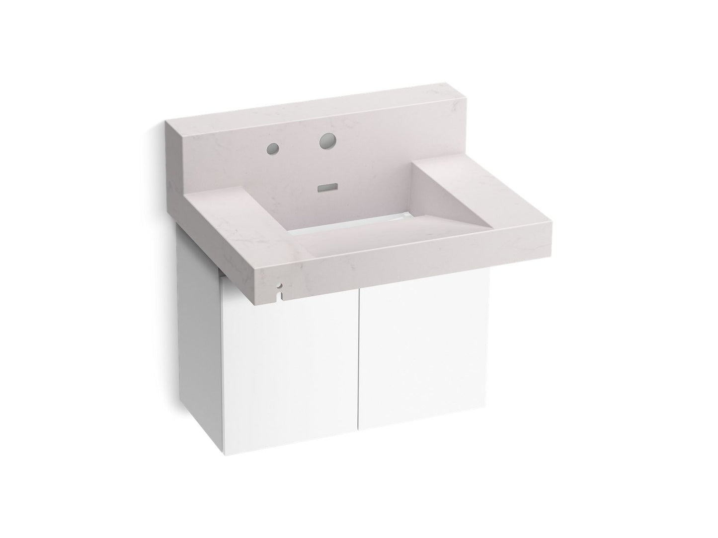 KOHLER K-81024-BPW-KES Constellation 30" Wall-Mount Lavatory System With Backsplash In Et Statuario