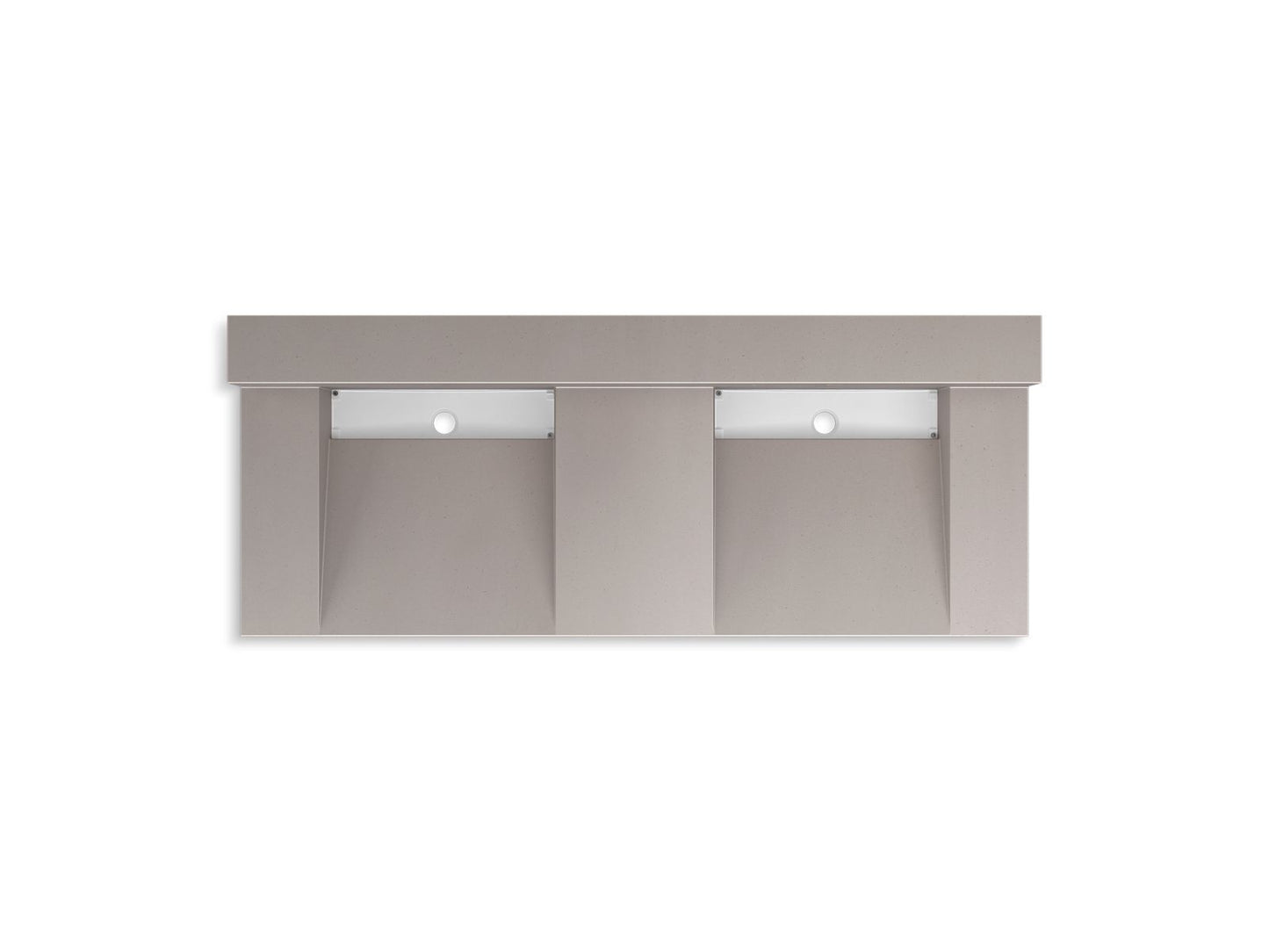 KOHLER K-81025-BSS-KCN Constellation 60" Wall-Mount Basin Lavatory System With Backsplash In Neutral Concrete