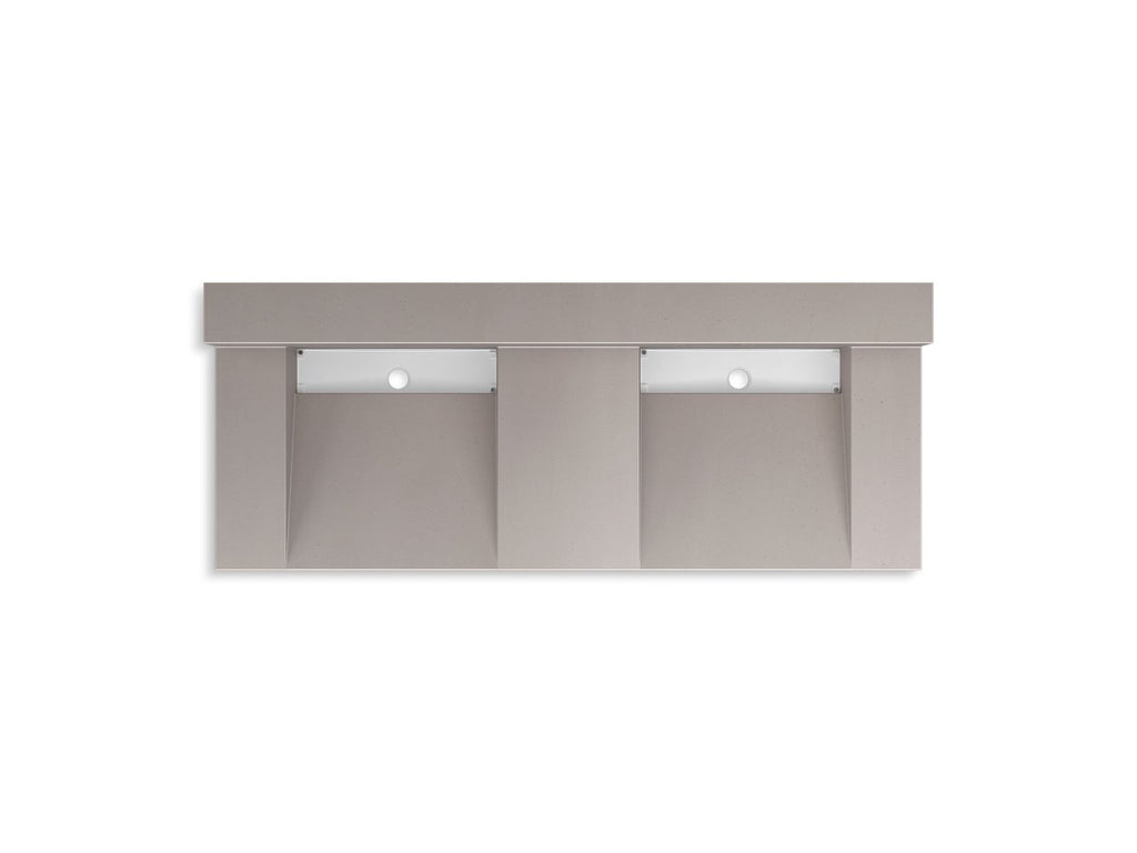 KOHLER K-81025-BSS-KCN Constellation 60" Wall-Mount Basin Lavatory System With Backsplash - Neutral Concrete