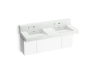 KOHLER K-81025-BPW-KEH Constellation 60" Wall-Mount Basin Lavatory System With Backsplash - Miami White