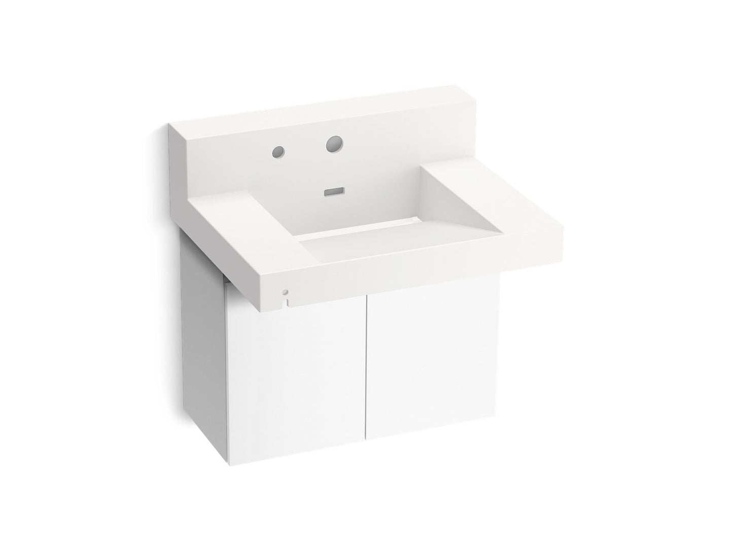 KOHLER K-81024-BPW-KEW Constellation 30" Wall-Mount Lavatory System With Backsplash In Iconic White