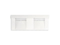 KOHLER K-81025-BSS-KEW Constellation 60" Wall-Mount Basin Lavatory System With Backsplash In Iconic White
