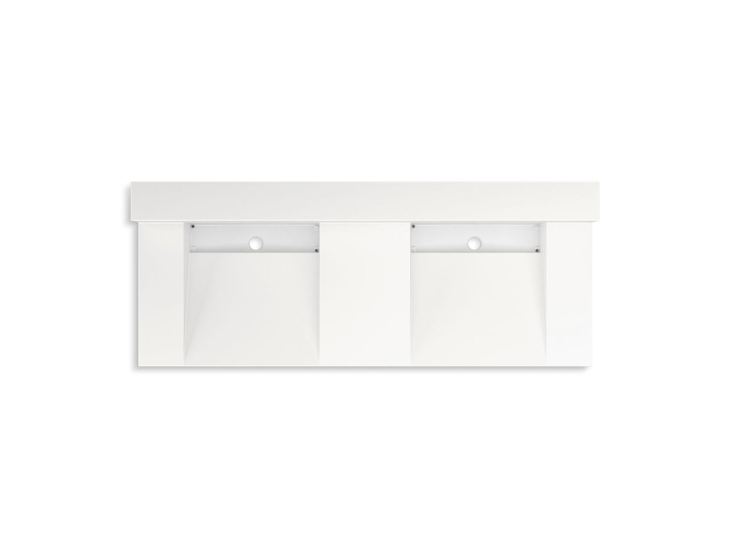 KOHLER K-81025-BSS-KEW Constellation 60" Wall-Mount Basin Lavatory System With Backsplash In Iconic White